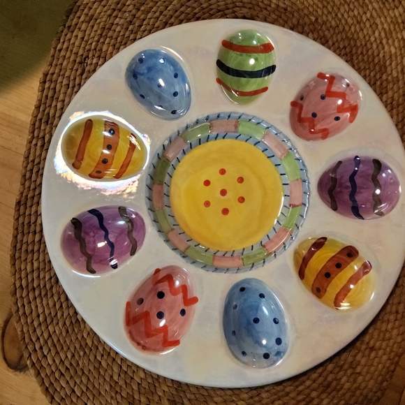Cost Plus World Market Other - EUC Deviled Egg Plater/Easter